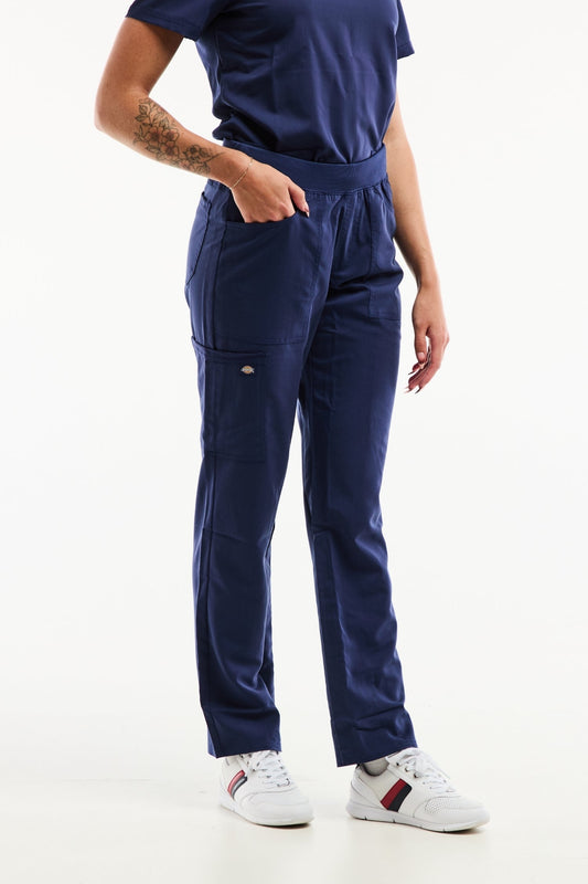 Pantalon médical Balance bleu marine femme, coupe moderne, tissu extensible