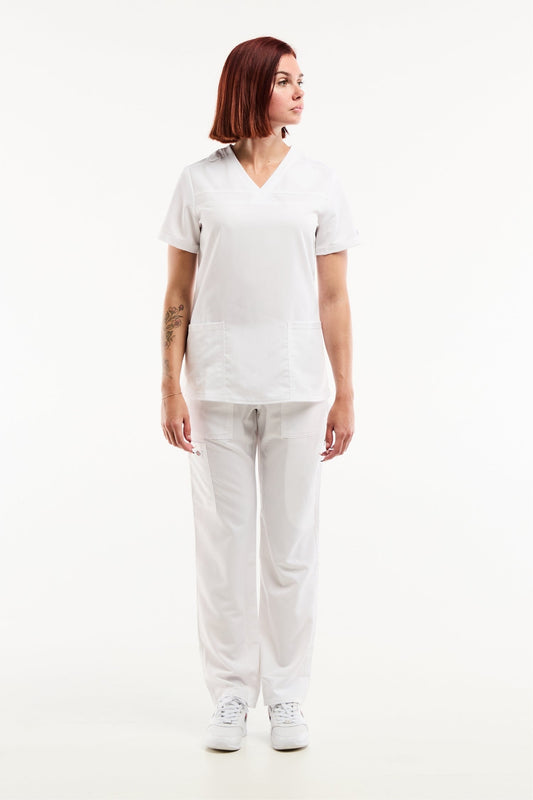 Tunique à manches Balance by Dickies femme blanc, techniques faciles d’entretien