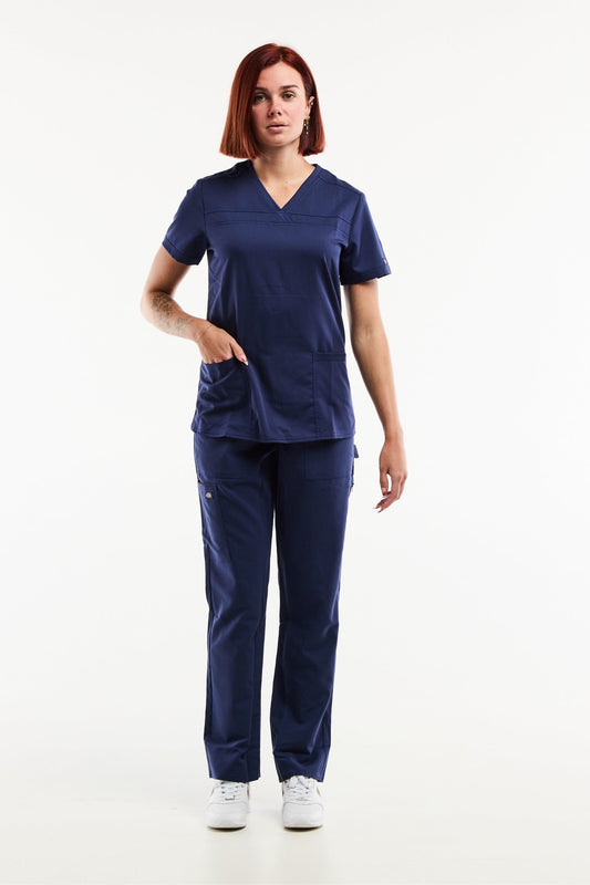 Tunique à manches Balance by Dickies bleu marine, tenue bloc femme techniques faciles d’entretien