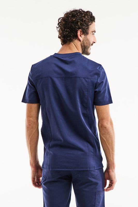 Tunique médicale Balance by Dickies homme bleu marine, tenues médicales à poches plaquées