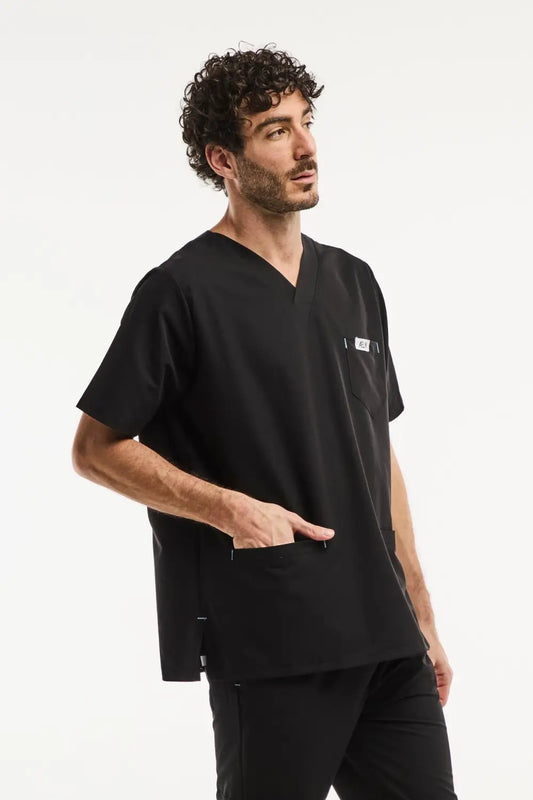 Blouse médicale - Noir Slimfit - Homme