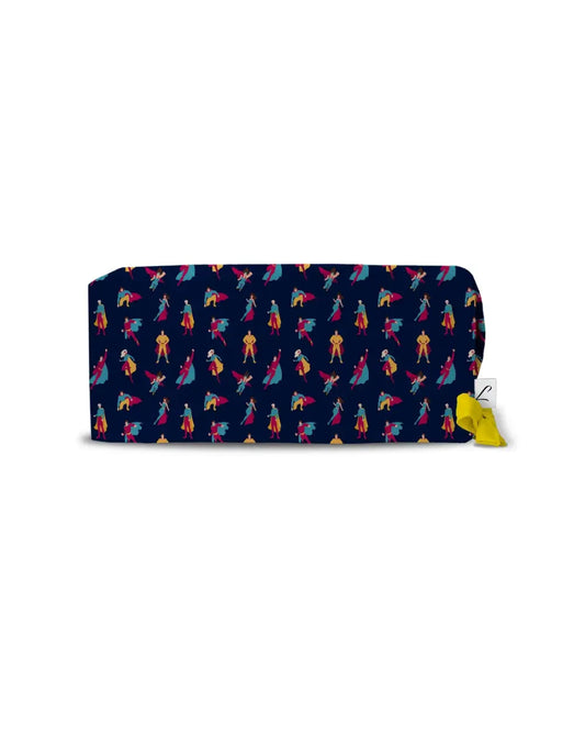 Calot médical bleu avec motifs de superhéros, collection art, calot médical Aelin