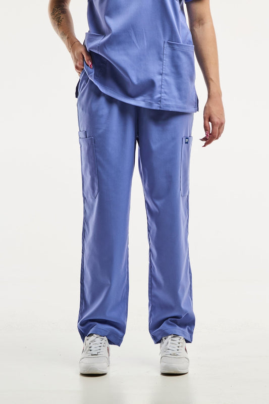 Pantalon médical Emma bleu pour femmes, idéal pour tenues médicales et uniforms
