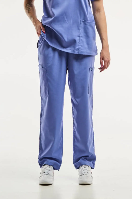 Pantalon médical Emma bleu pour femmes, idéal pour tenues médicales et uniforms