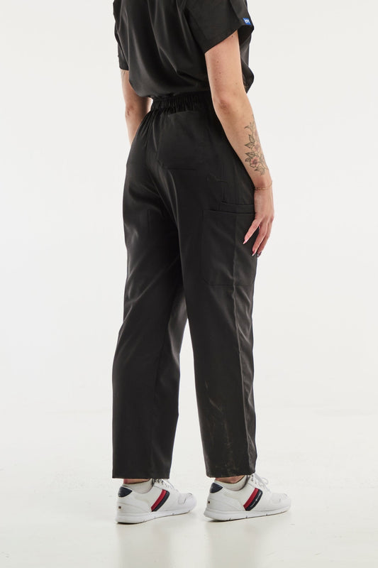 Pantalon médical noir EMMA pour femmes, idéal pour uniformes et tenues médicales