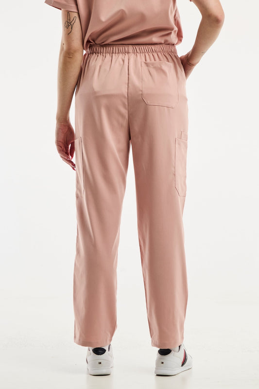 Pantalon médical rose clair EMMA pour femmes, idéal pour tenues médicales et uniforms