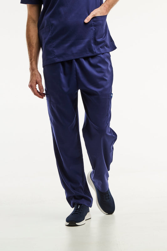 Pantalon médical LUCA bleu marine pour homme, facile à entretenir, idéal pour uniforms