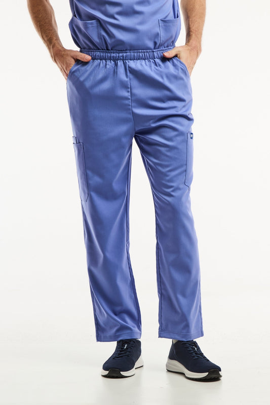 Pantalon médical LUCA bleu pour homme, facile à entretenir, idéal pour uniforms