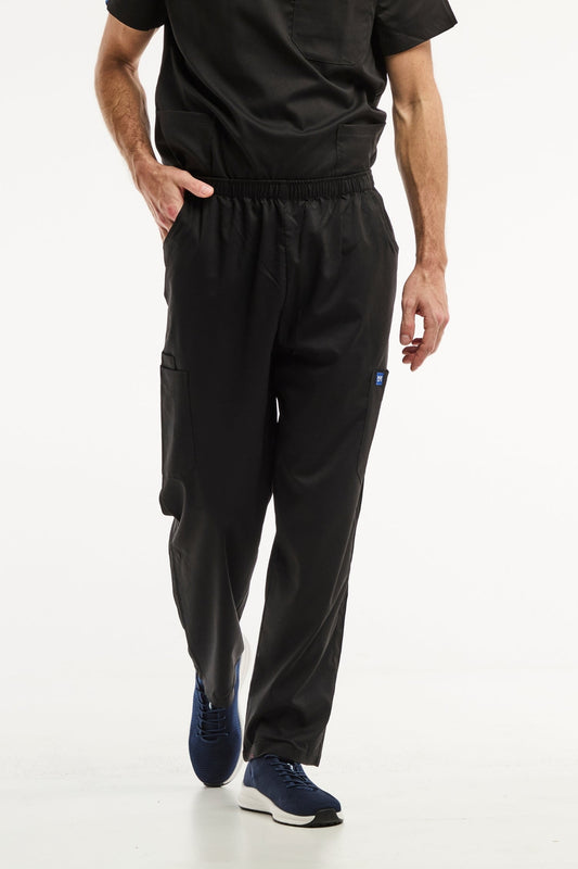 Pantalon médical LUCA Homme Noir, facile à entretenir pour les uniforms professionnels