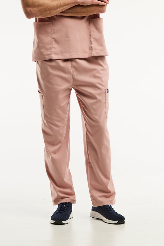 Pantalon médical LUCA rose clair, facile à entretenir pour uniforms professionnels