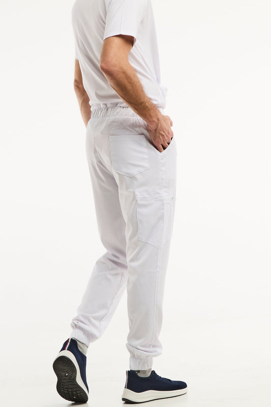 Pantalon médical blanc pour homme de la série limitée, idéal pour le secteur médical