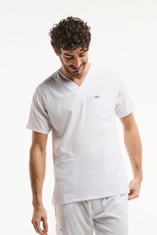 Tunique médicale blanche pour homme, série limitée, élégante et fonctionnelle