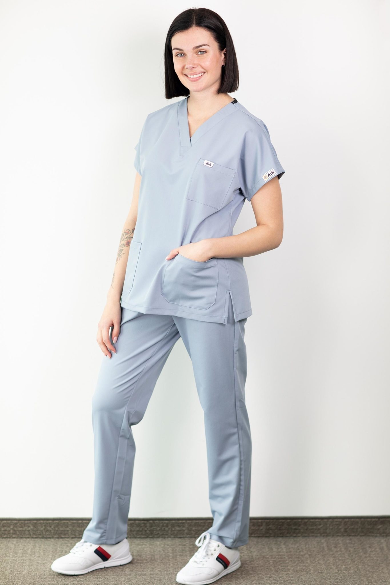 Tunique médicale - Bleu dragée Confort - Femme