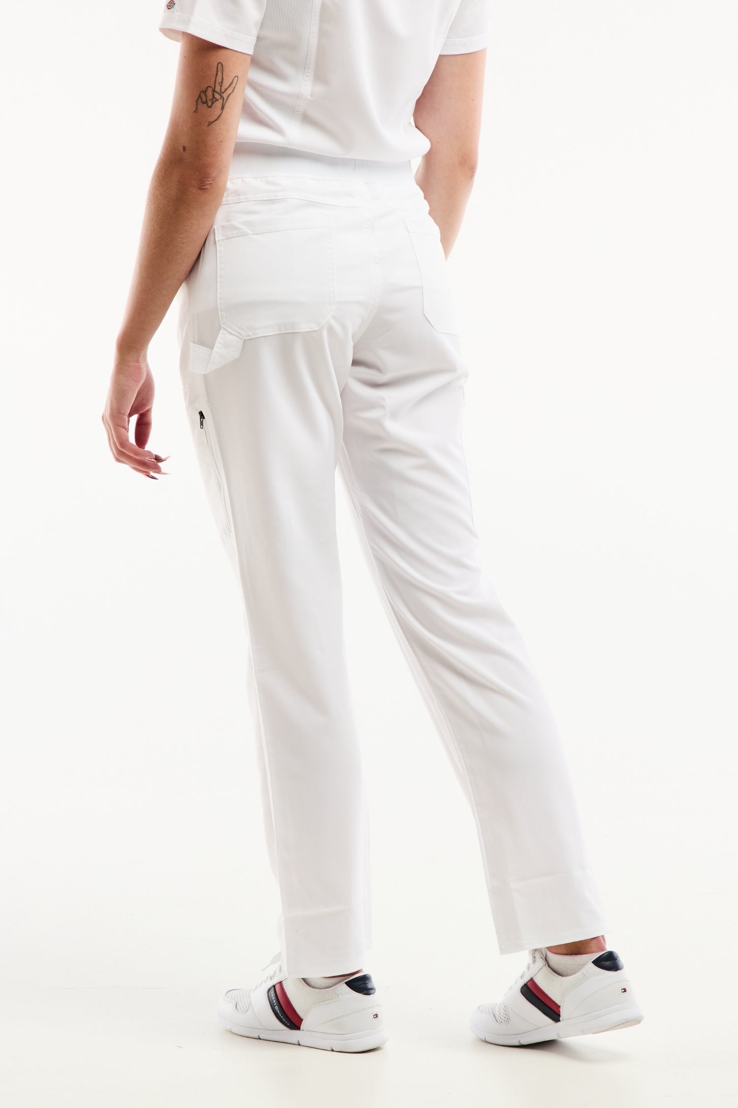 Pantalon médical Balance blanc Tommy Hilfiger coupe moderne extensible