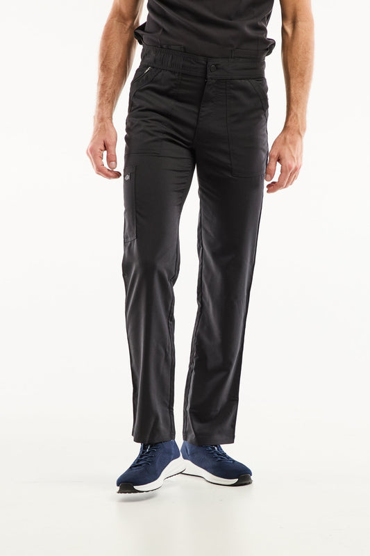 Pantalon médical homme Balance by Dickies noir, coupe moderne, multiples poches