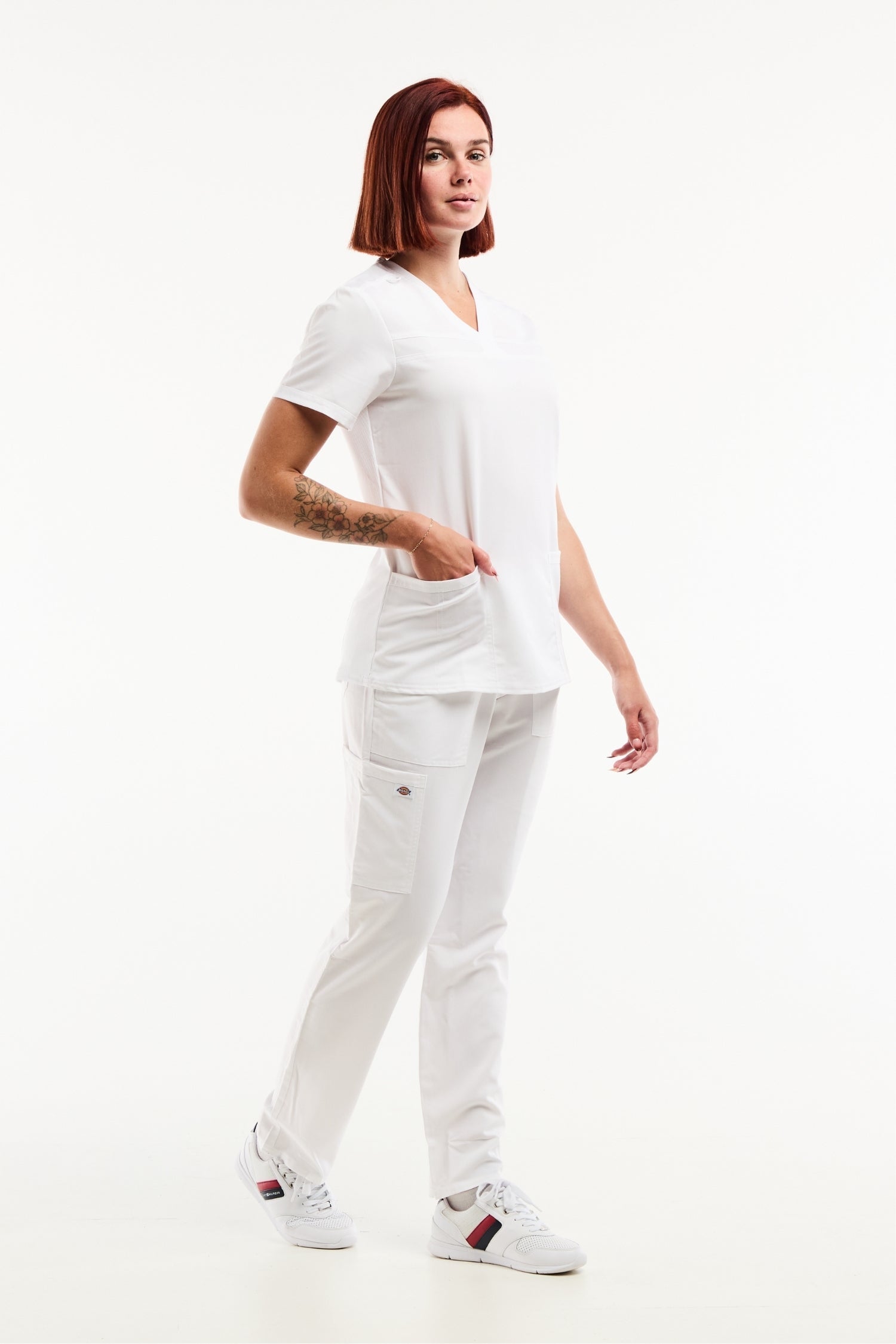 Tunique à manches Balance by Dickies femme blanc techniques faciles d’entretien