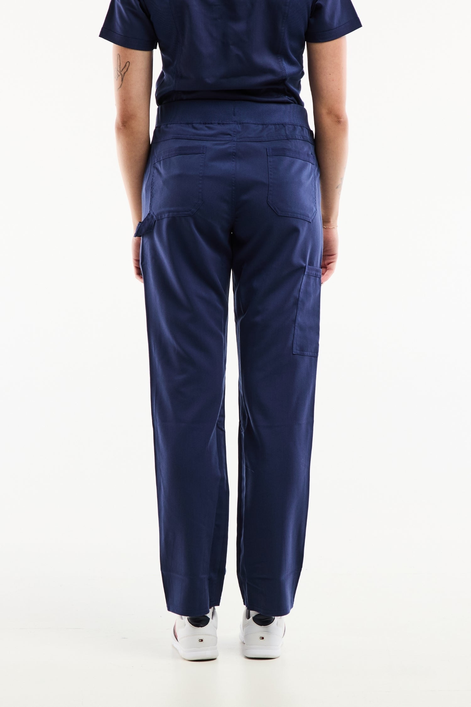 Pantalon cargo bleu marine Balance by Dickies femme, coupe droite, multiples poches