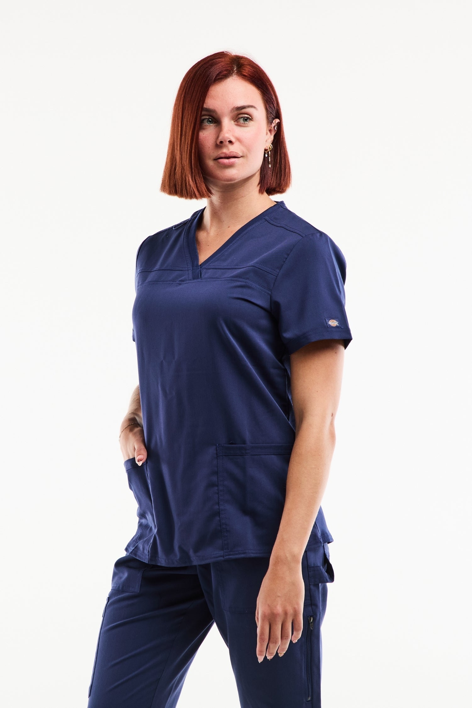 Tunique à manches Balance by Dickies bleu marine, techniques faciles d’entretien