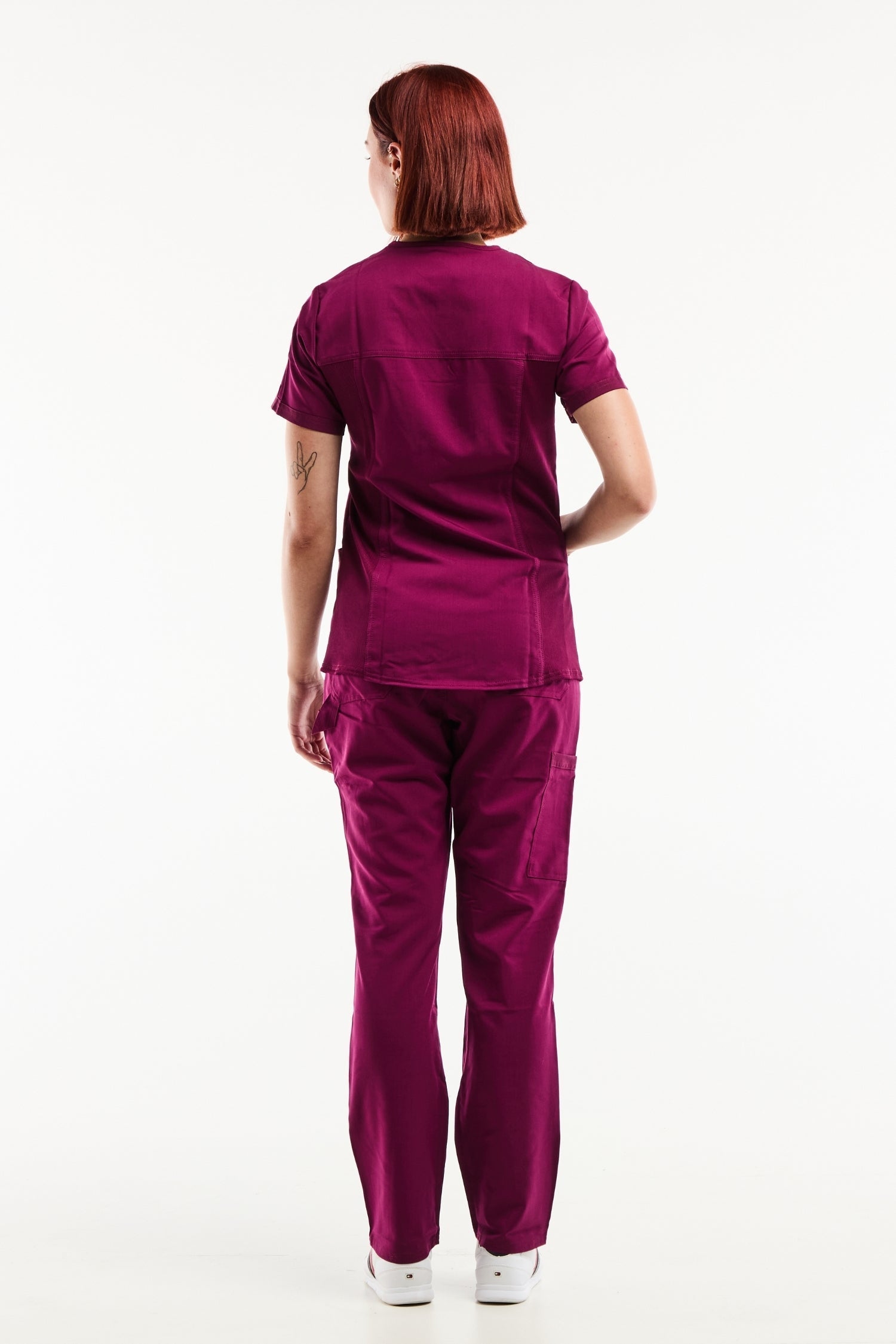 Tunique à manches Balance by Dickies bordeaux, matériaux techniques faciles