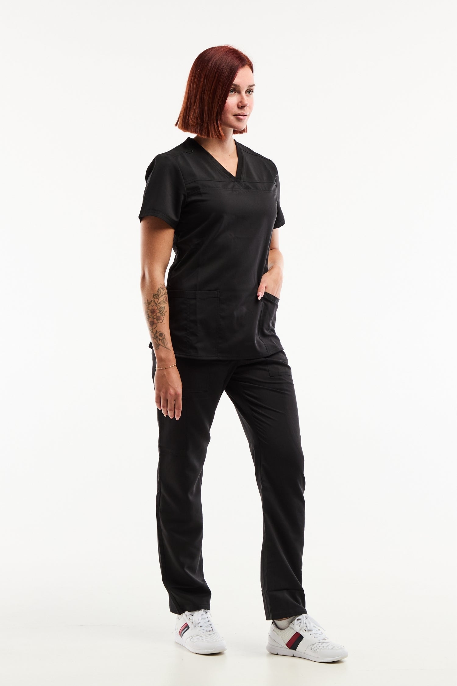 Tunique à manches Balance by Dickies Femme Noir avec poches latérales