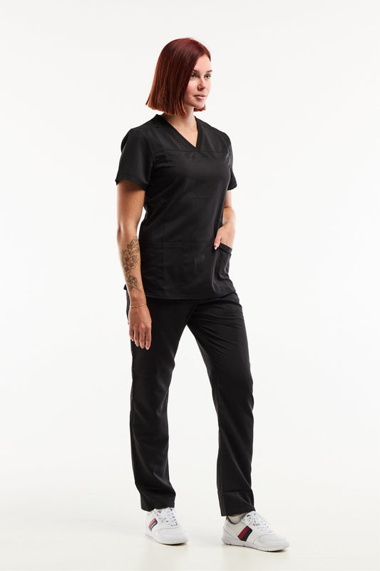 Tunique à manches Balance by Dickies Femme Noir avec poches latérales