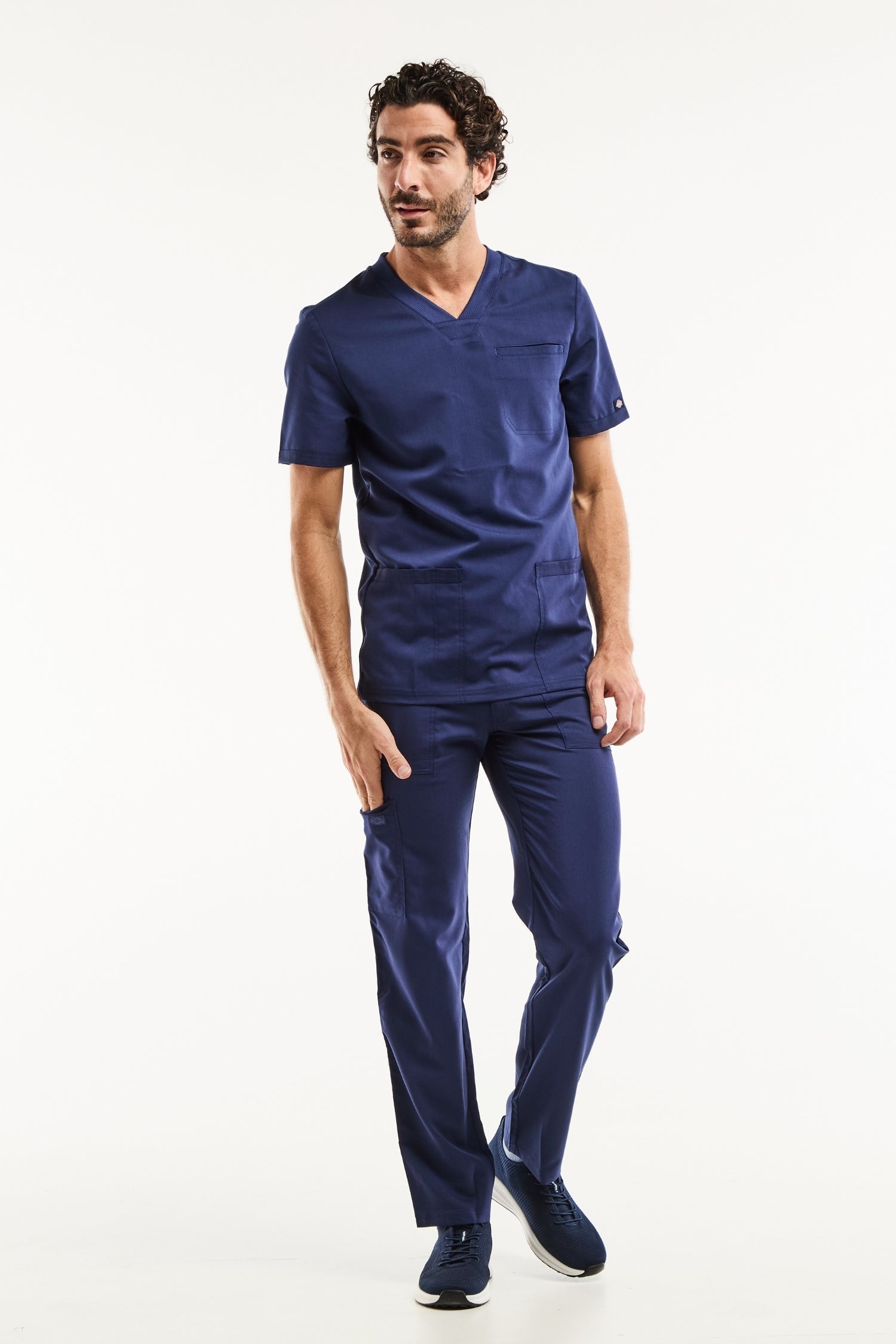 Tenue de bloc homme Balance by Dickies bleu marine, uniforme médical court