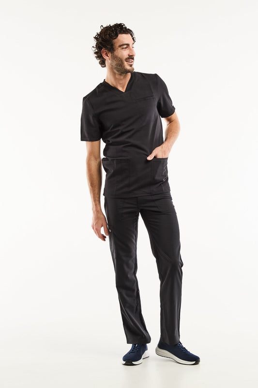 Tenue de bloc homme Balance by Dickies noire, encolure V, poches latérales