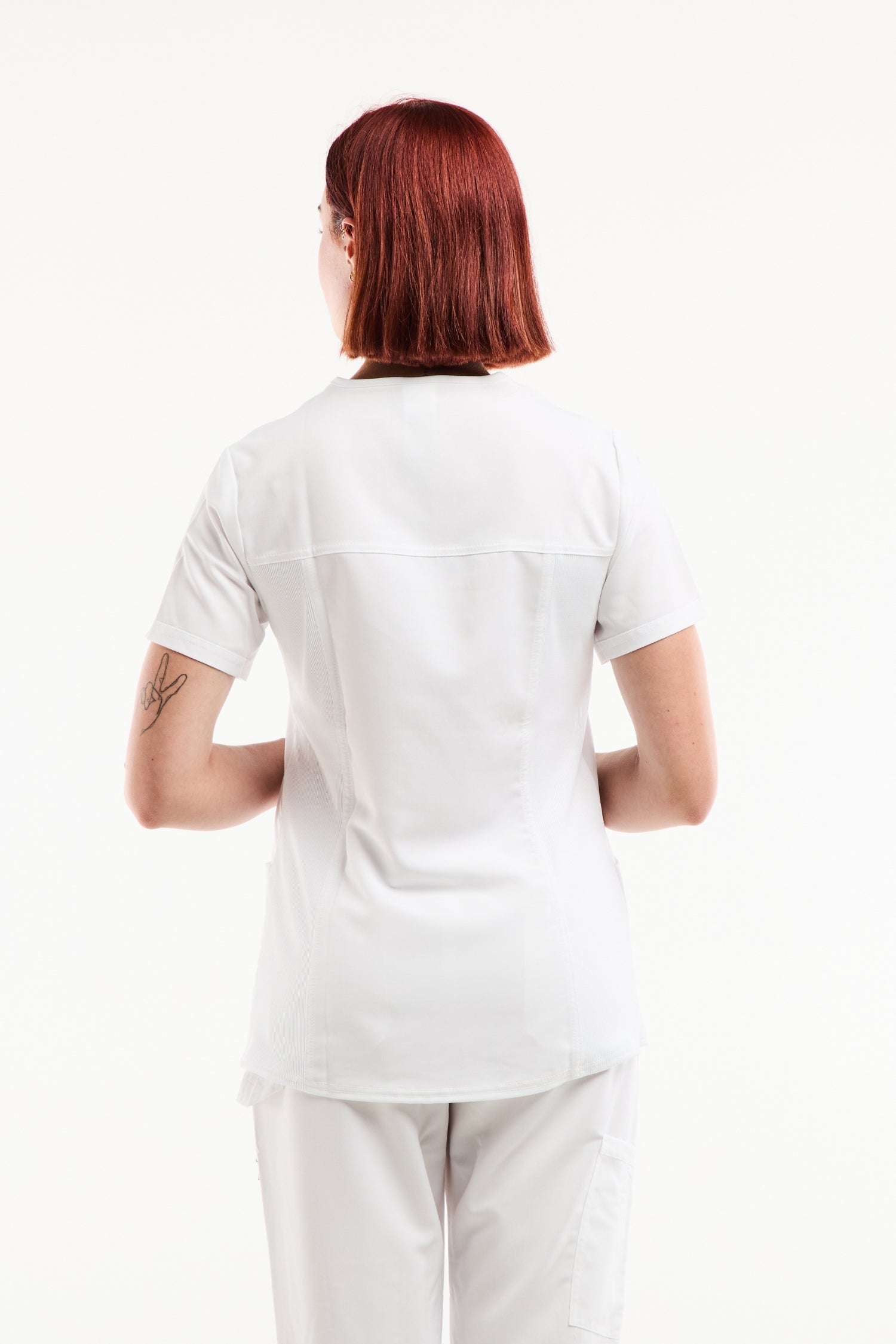Tunique médicale Balance by Dickies femme blanche coupe contemporaine