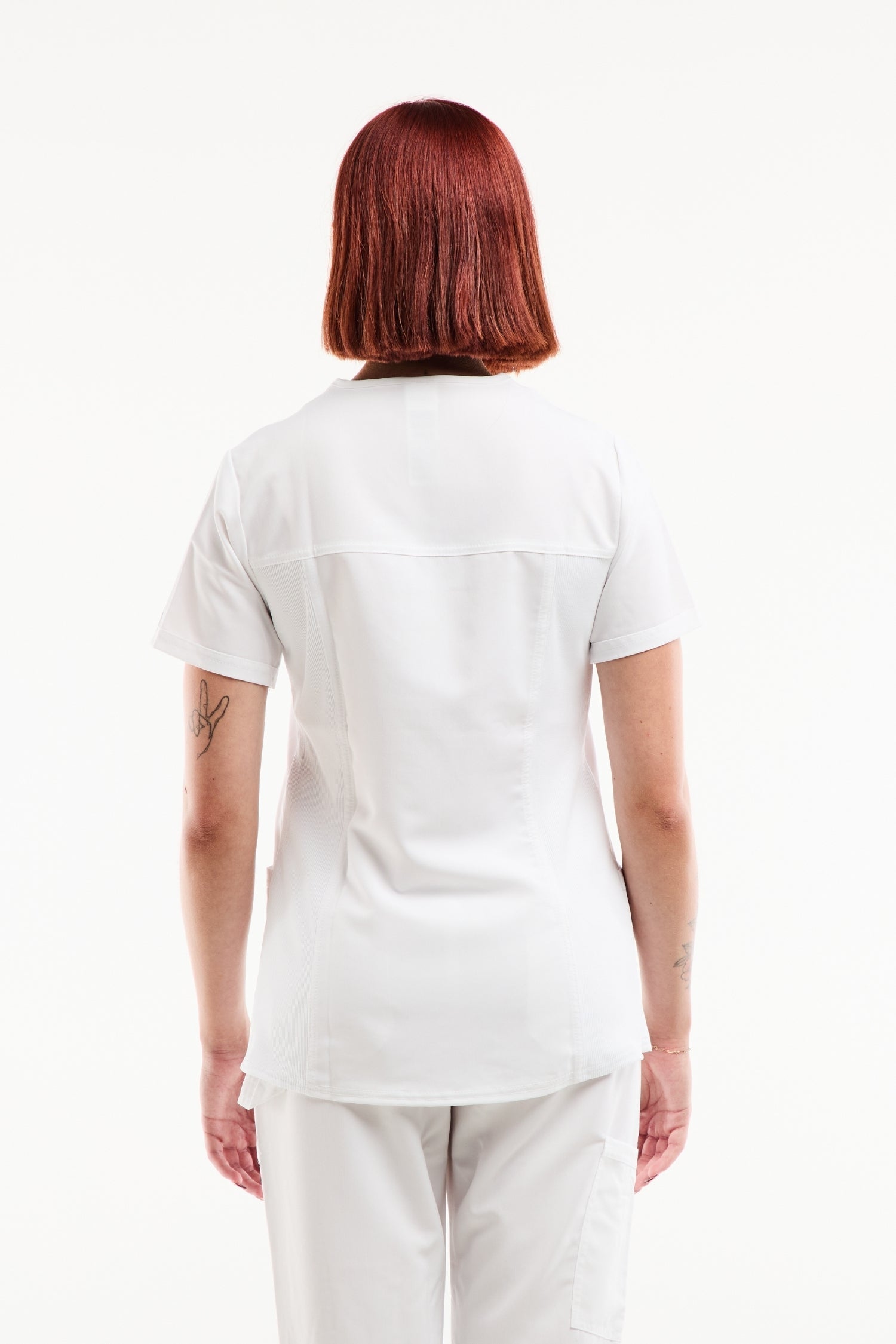 Tunique médicale Balance by Dickies femme blanc, coupe contemporaine, tissu extensible