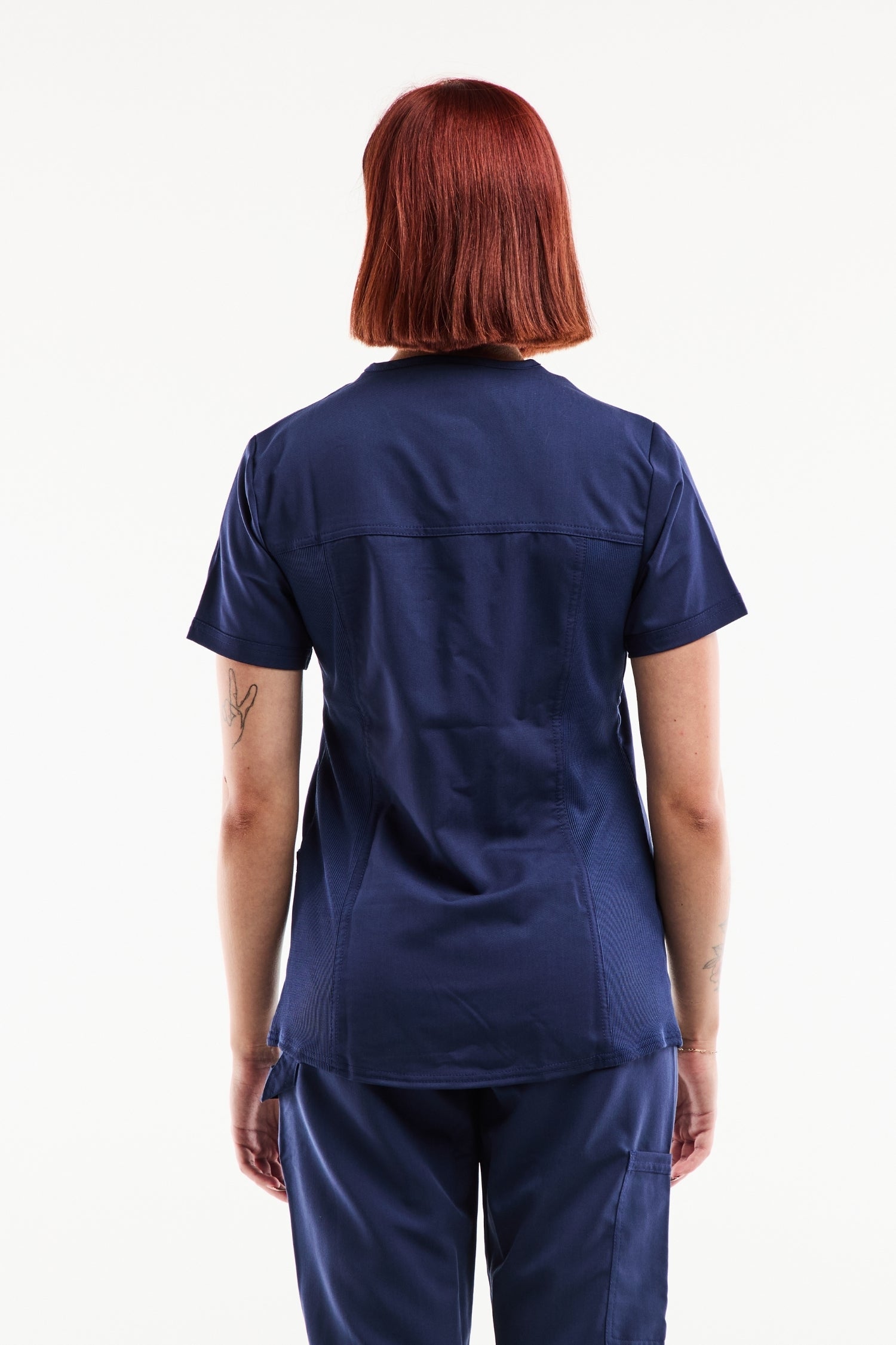 Tunique médicale Balance by Dickies bleu marine, coupe contemporaine, tissu extensible