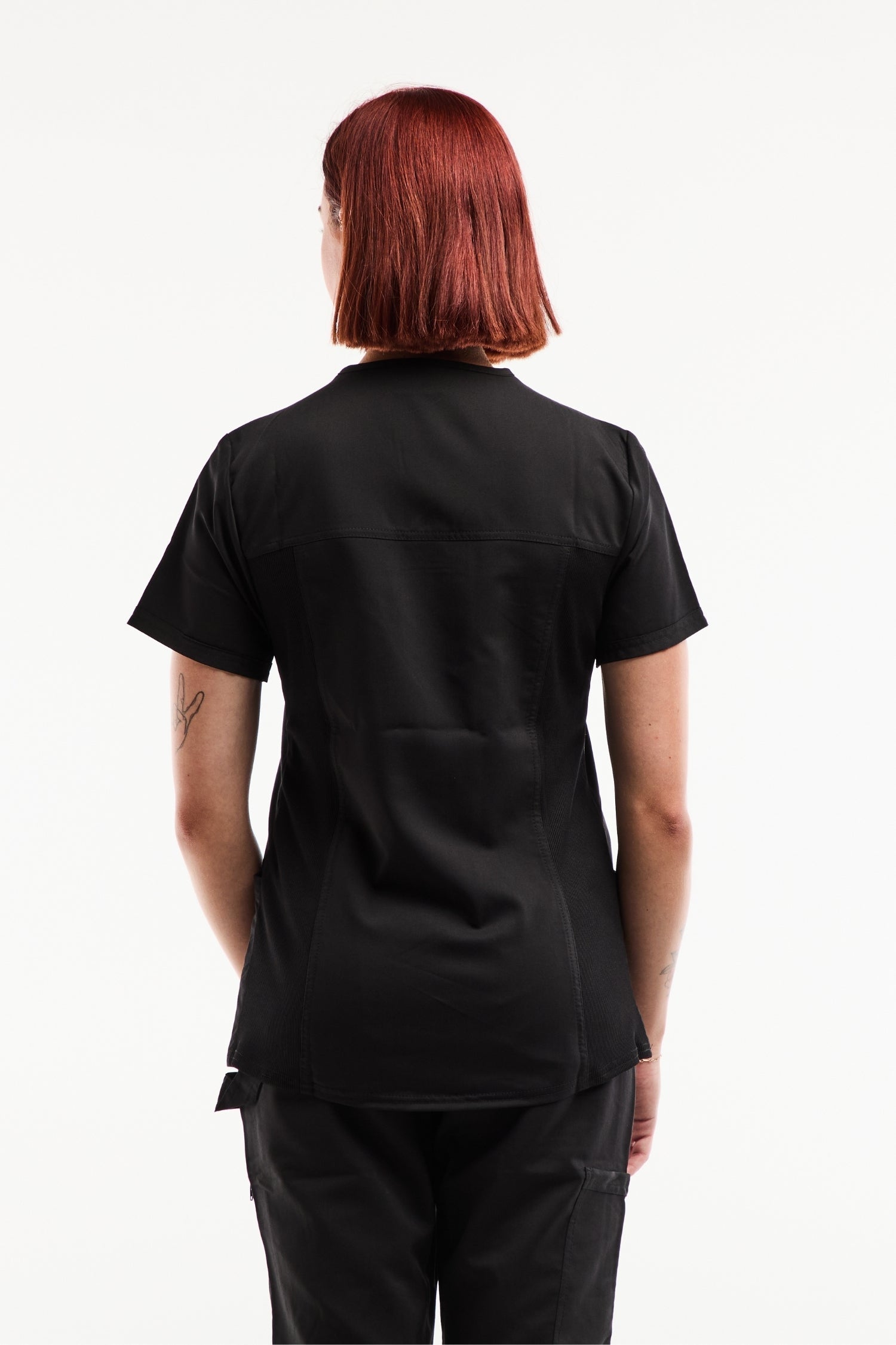 Tunique médicale Balance by Dickies femme noire, coupe contemporaine, tissu extensible