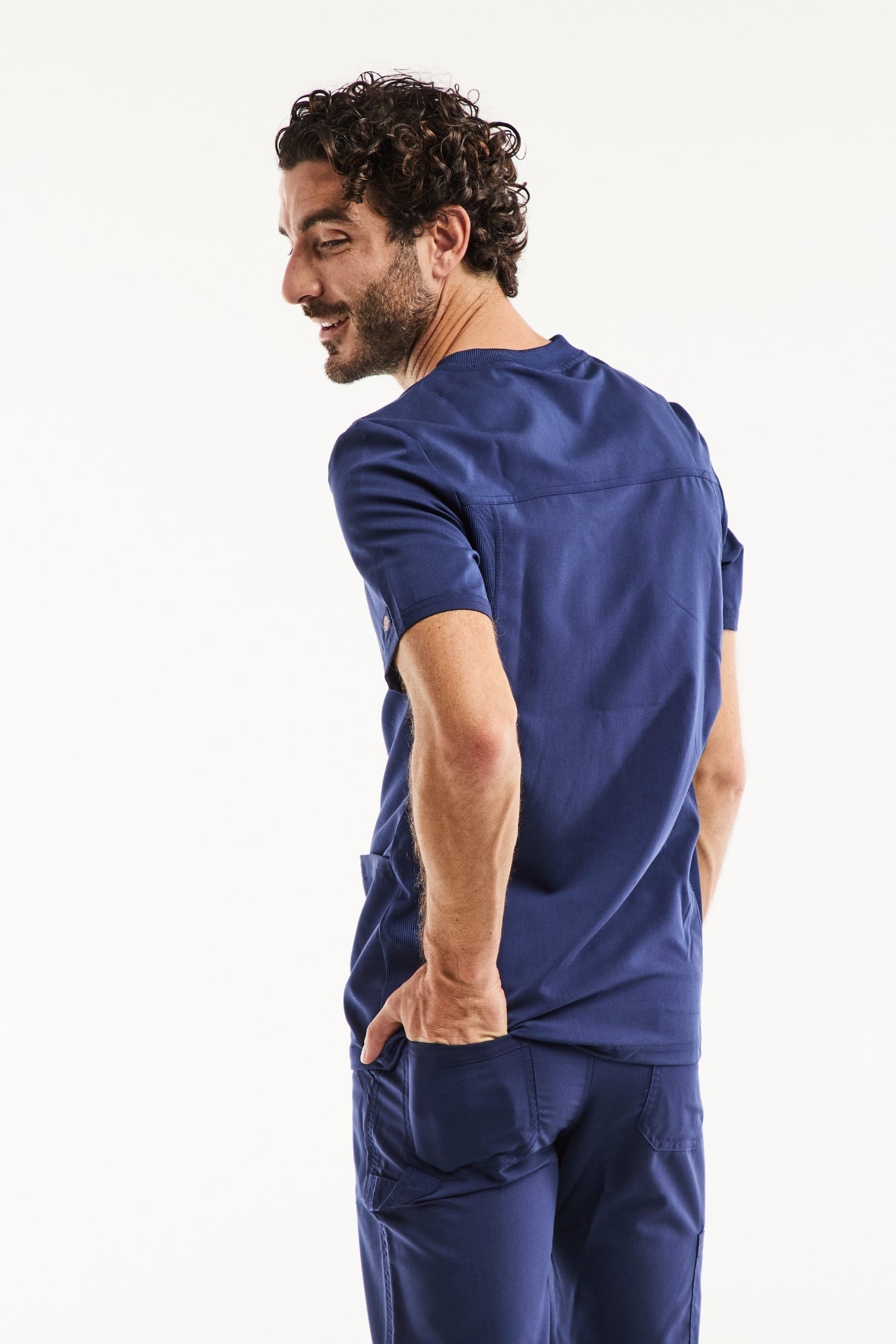 Tunique médicale Balance by Dickies homme bleu marine poches plaquées