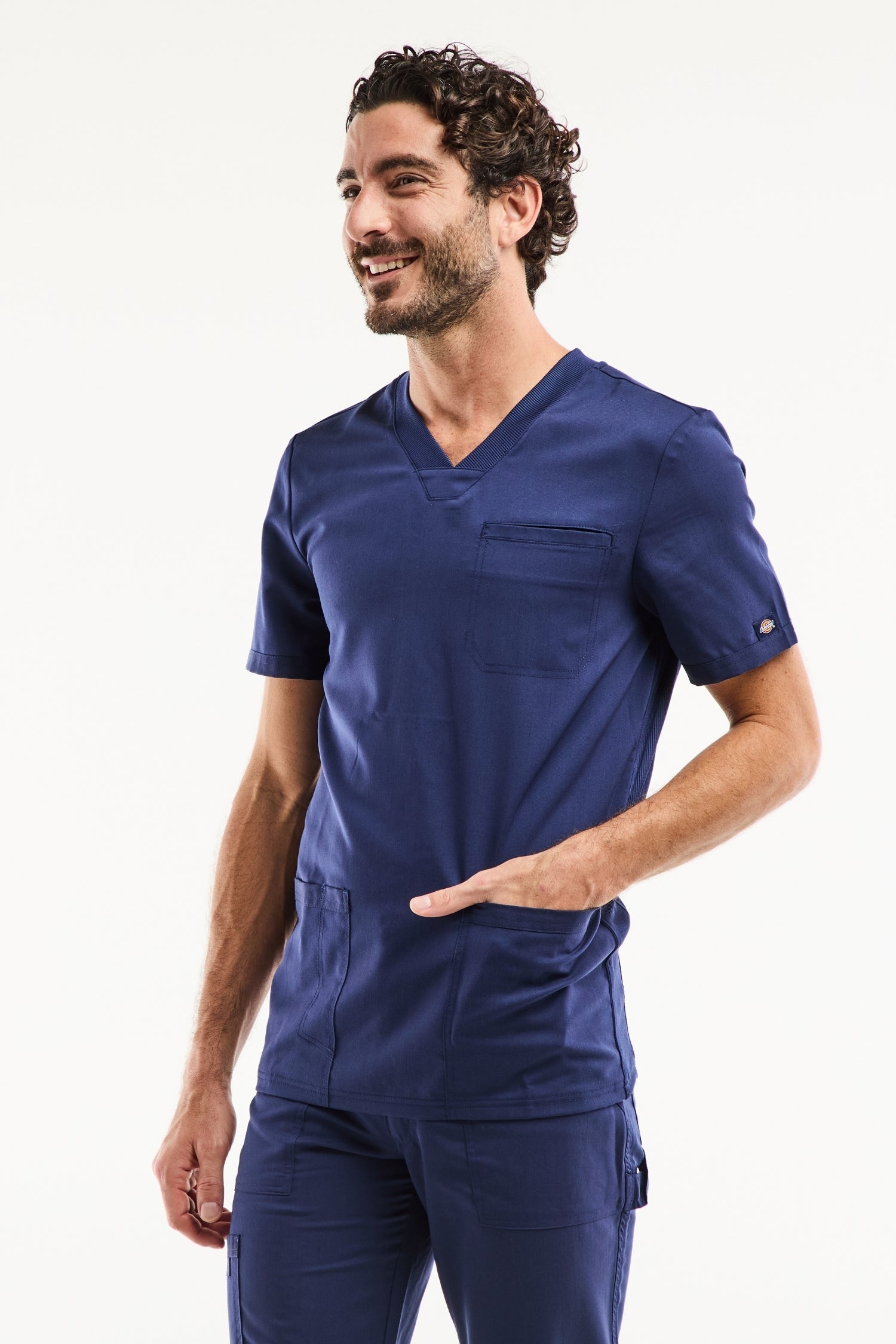 Tunique médicale Balance by Dickies bleu marine homme avec poches plaquées