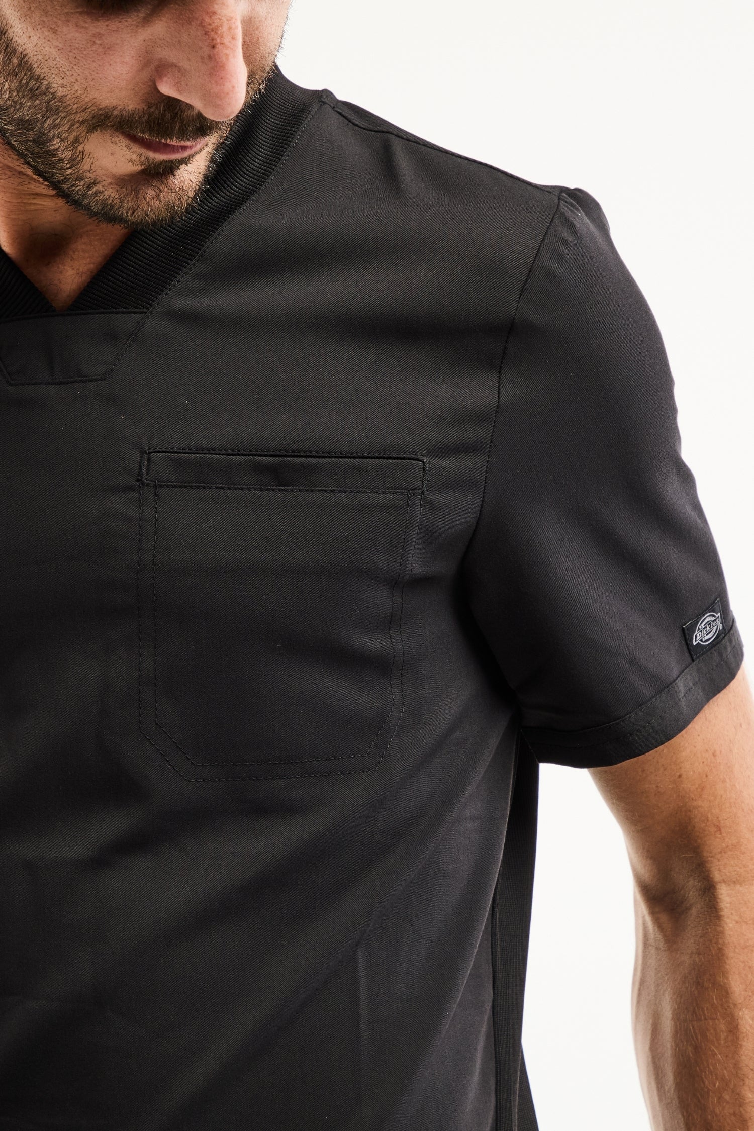 Tunique médicale Balance by Dickies homme noir avec poches plaquées