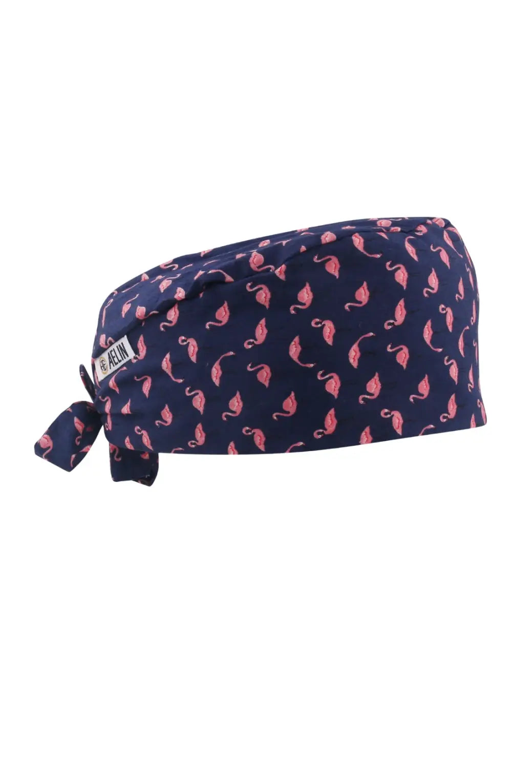 Calot médical Aelin bleu marine avec motif flamant pour un style élégant et pratique