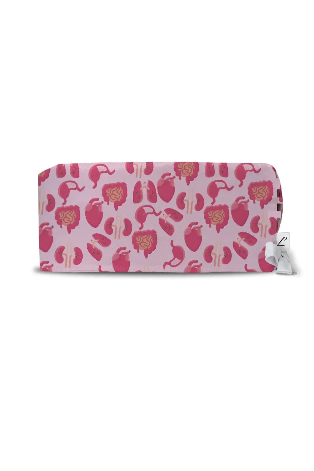 Calot médical Aelin collection art avec portefeuille éléphant rose