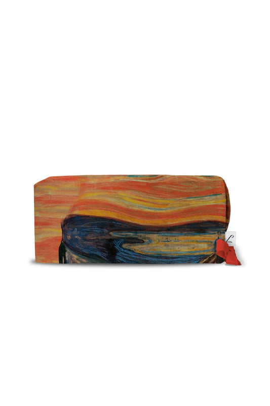 Trousse zippée avec design de peinture expressionniste Le Cri d’Edvard Munch, motifs uniques