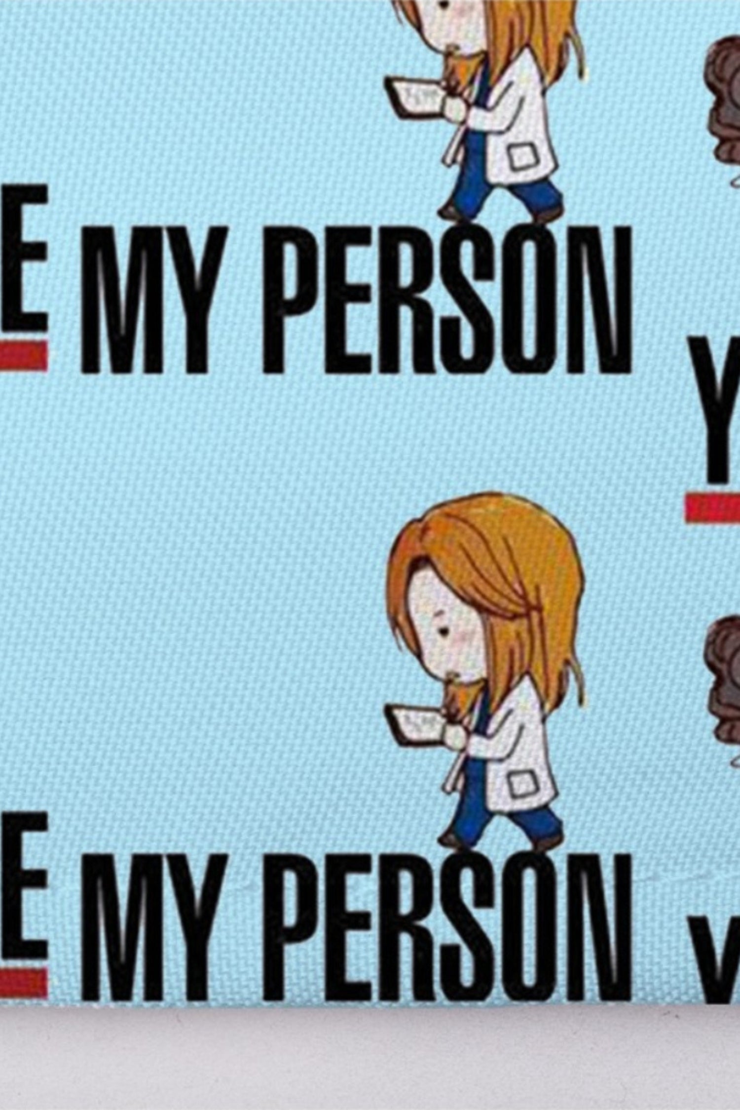 Calot médical Aelin - image d’une femme avec un café dans la collection art ’You’re my person’