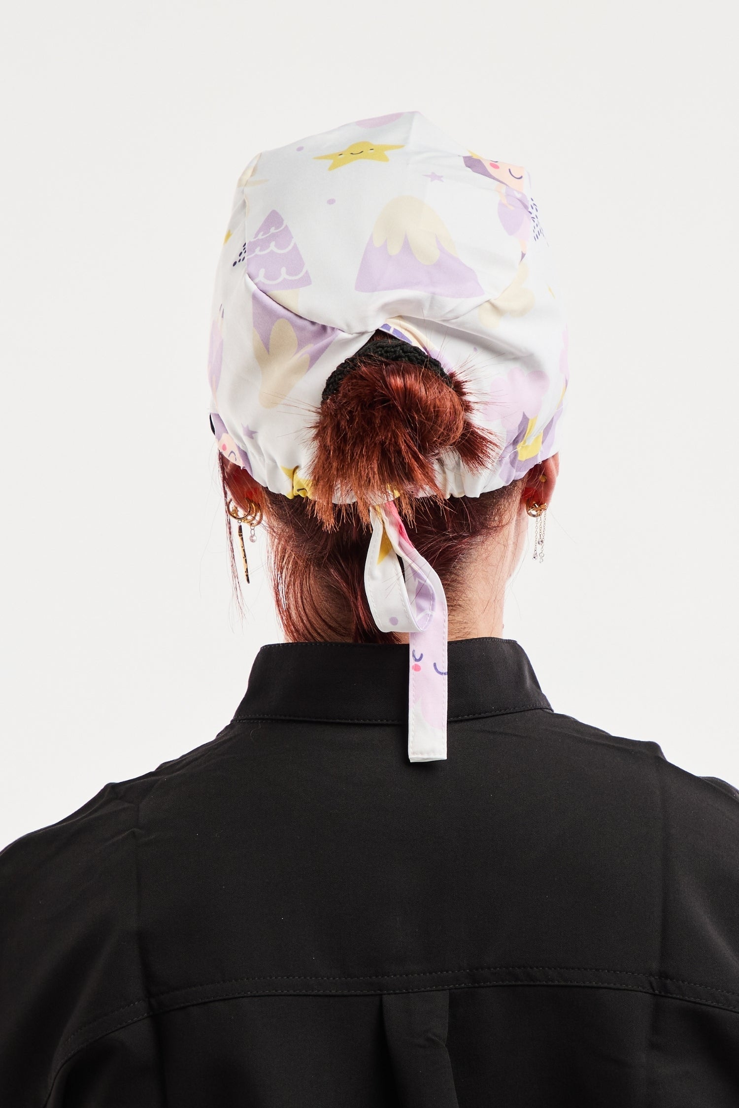 Calot médical imprimé Licornes et Arc-en-Ciel en couleurs pastel