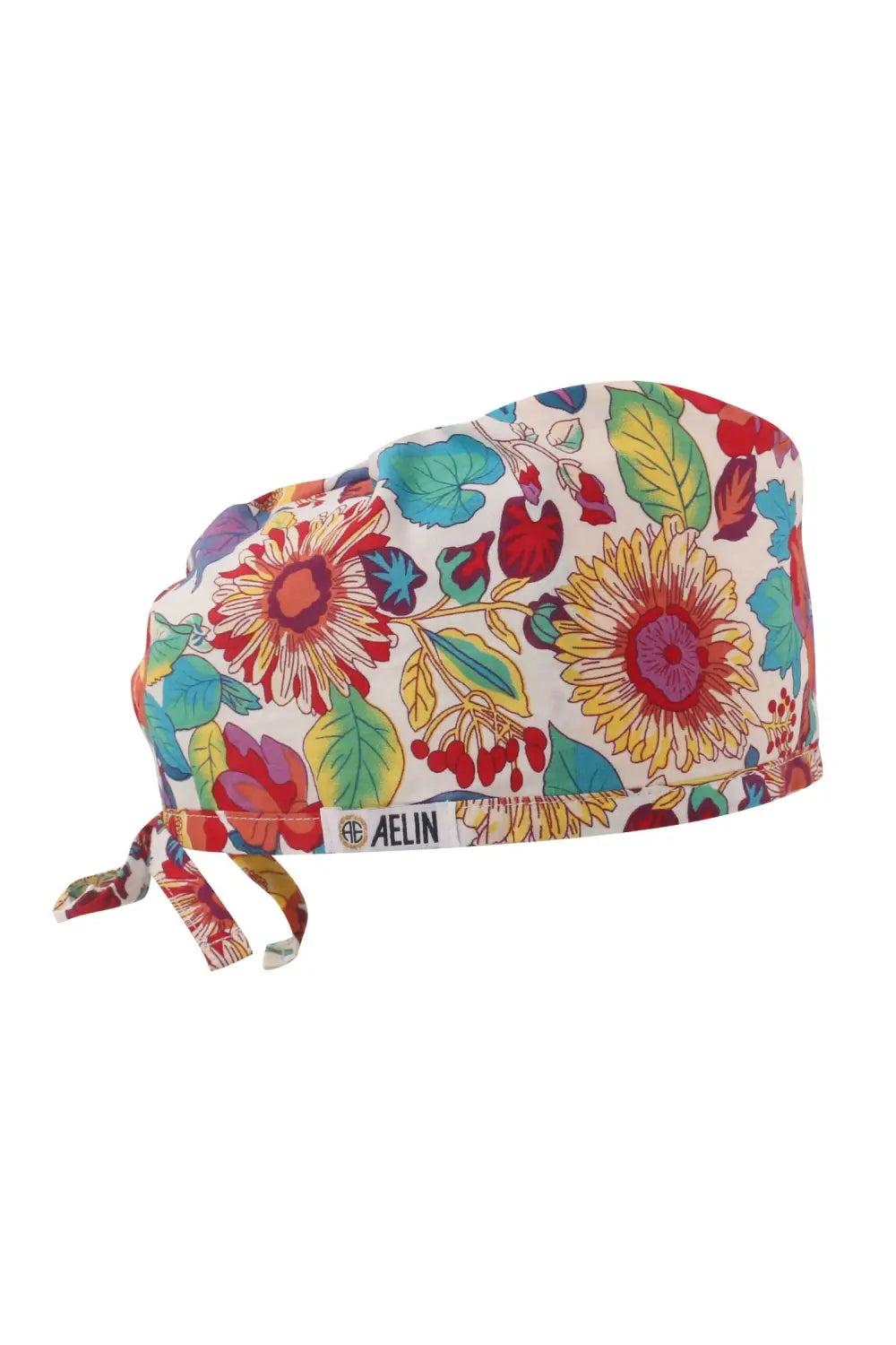 Calot médical – Multi-couleurs imprimé floral – Taille Standard