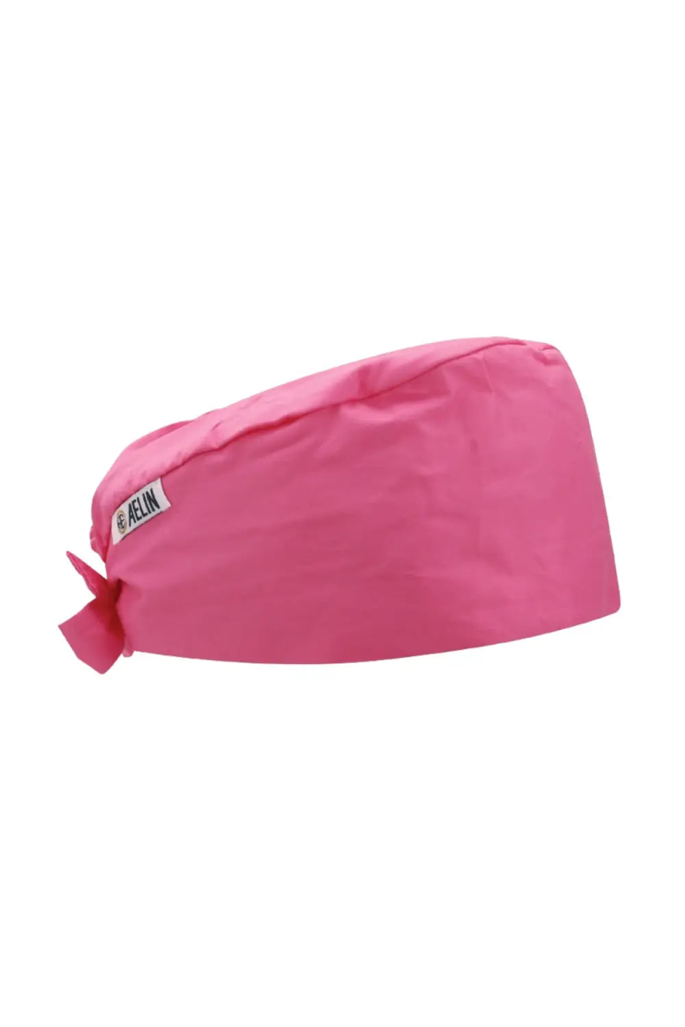 Calot médical rose à lien latéral pour une tenue parfaite en milieu médical