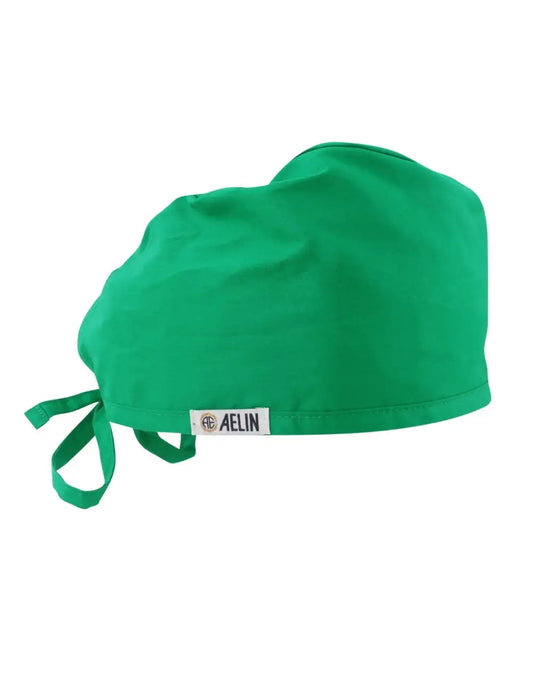 Calot médical vert à tie-back, taille standard, idéal pour les professionnels de santé