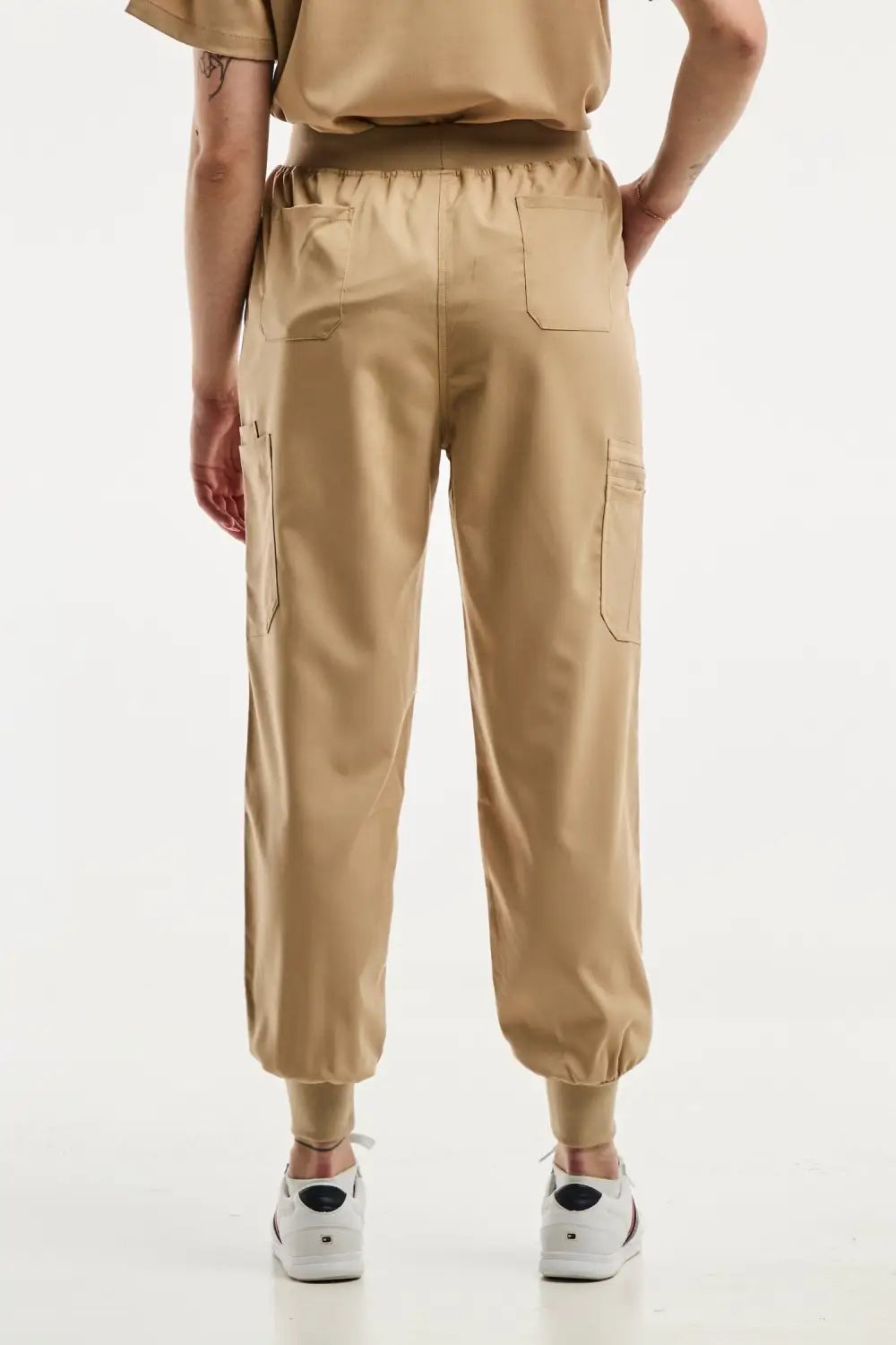 Emma Jogger - Pantalon médical femme beige clair, style pantalon médical jogger