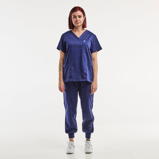 Tunique médicale et pantalon médical jogger en bleu marine pour femme EMMA Jogger