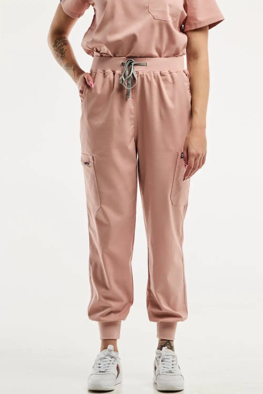 Pantalon de lavage léger Dusty rose pour tenue médicale EMMA Jogger femme