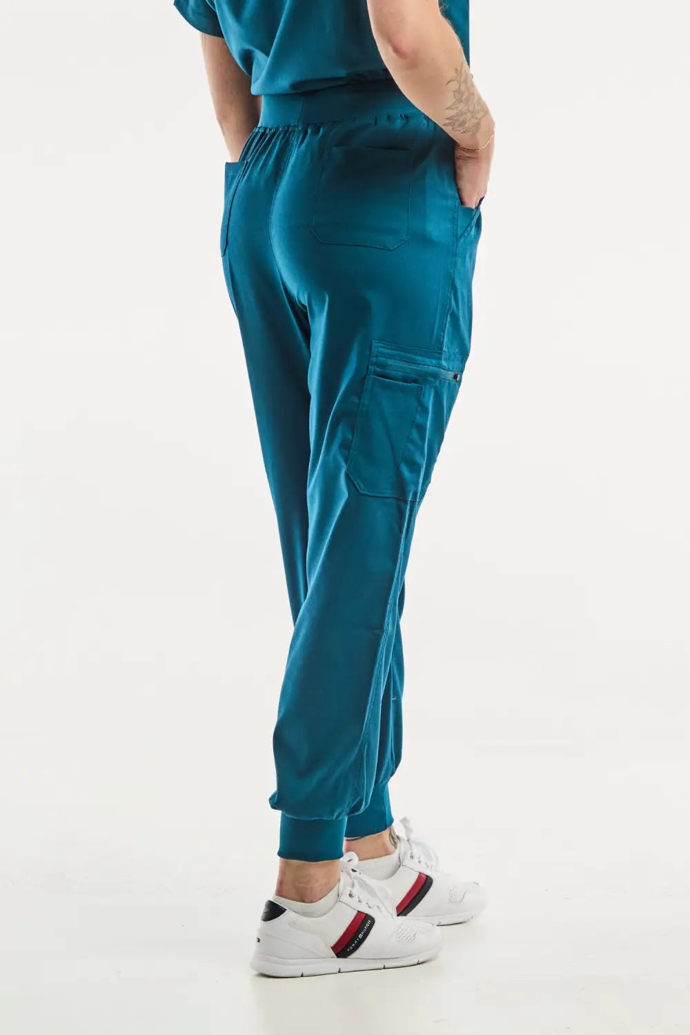 Pantalon de scrub turquoise Teal pour tenue médicale femme EMMA Jogger