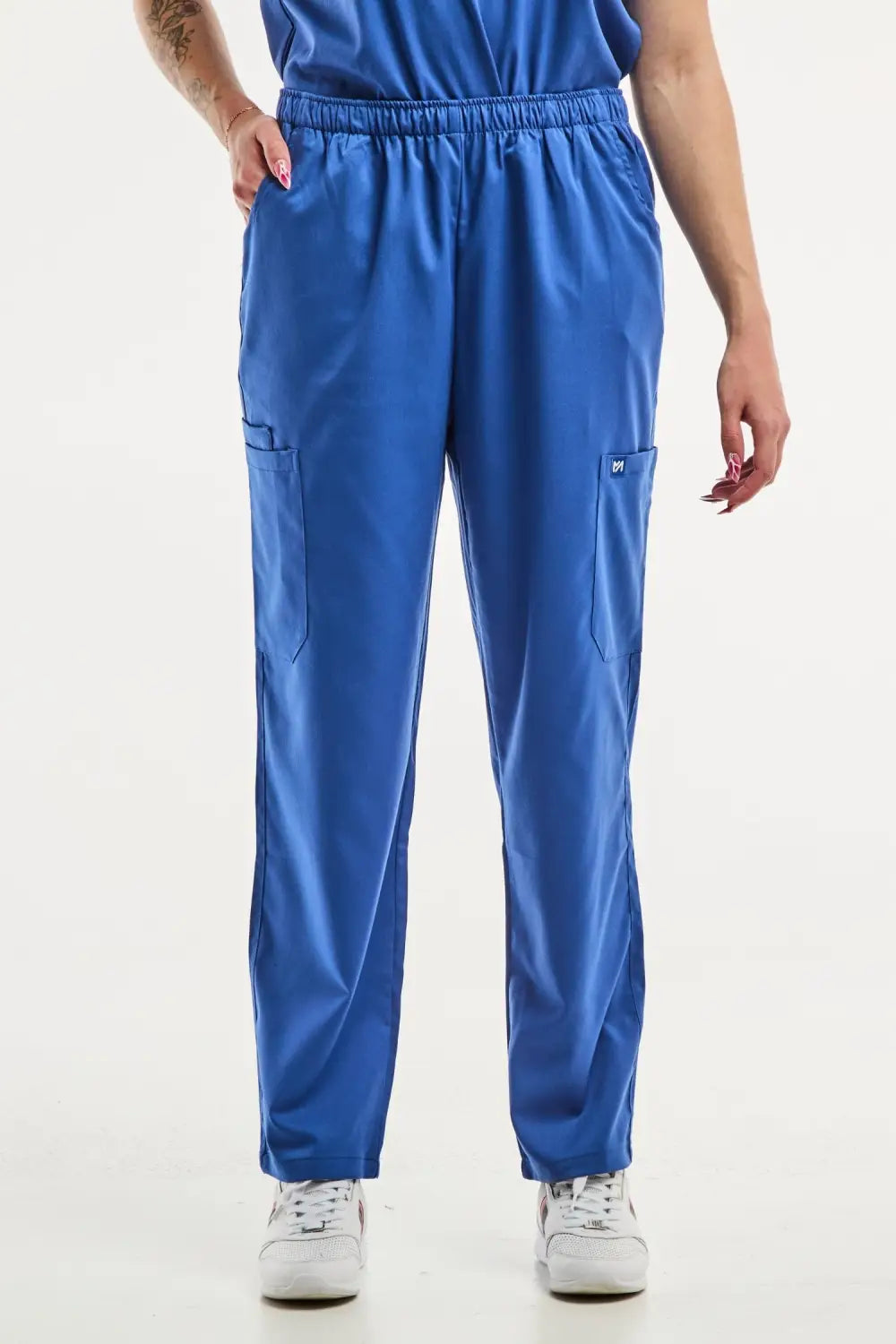 Pantalon médical EMMA bleu roi pour femmes, idéal pour tenues médicales et uniforms