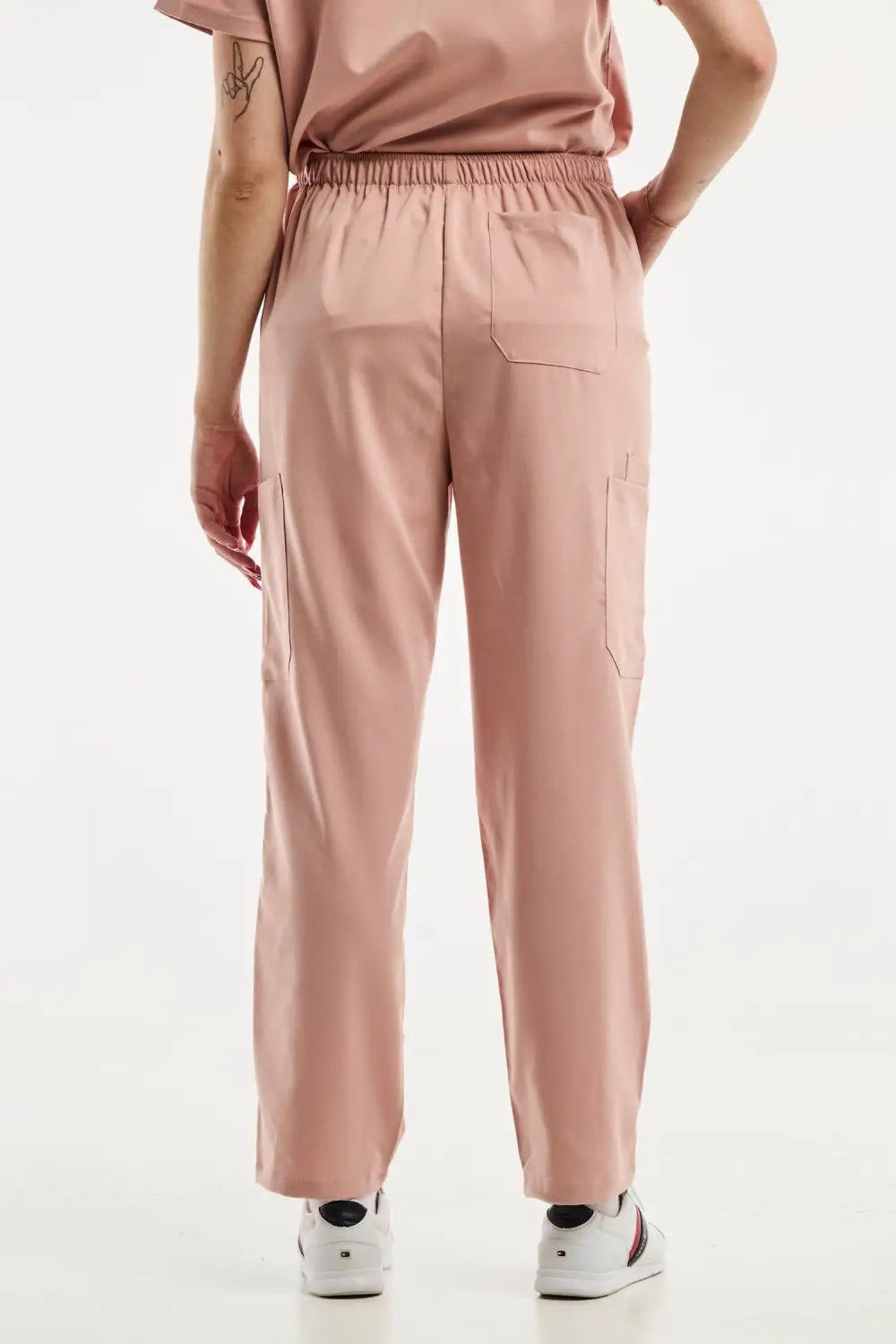 Pantalon médical rose clair EMMA pour femmes, idéal pour tenues médicales et uniforms
