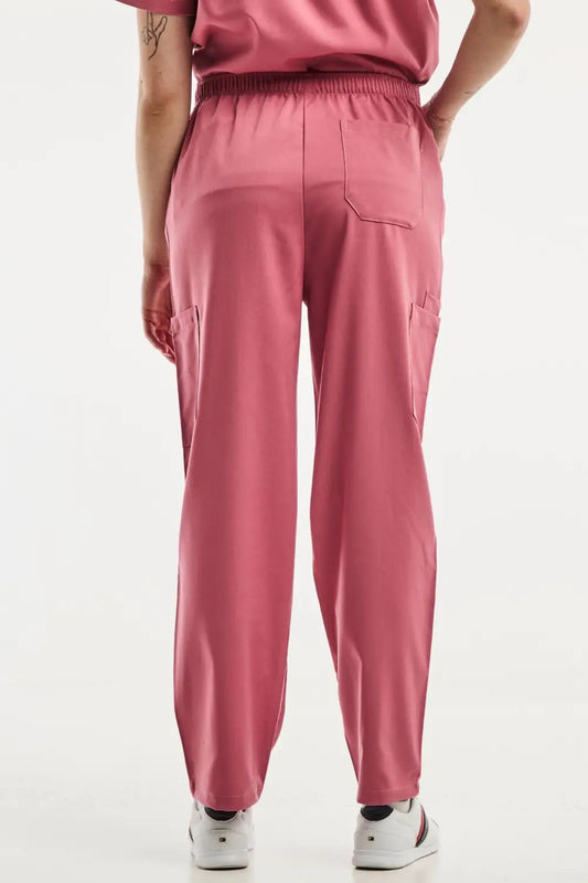 Pantalon médical rose EMMA pour femmes, élégant et confortable, idéal pour tenues médicales