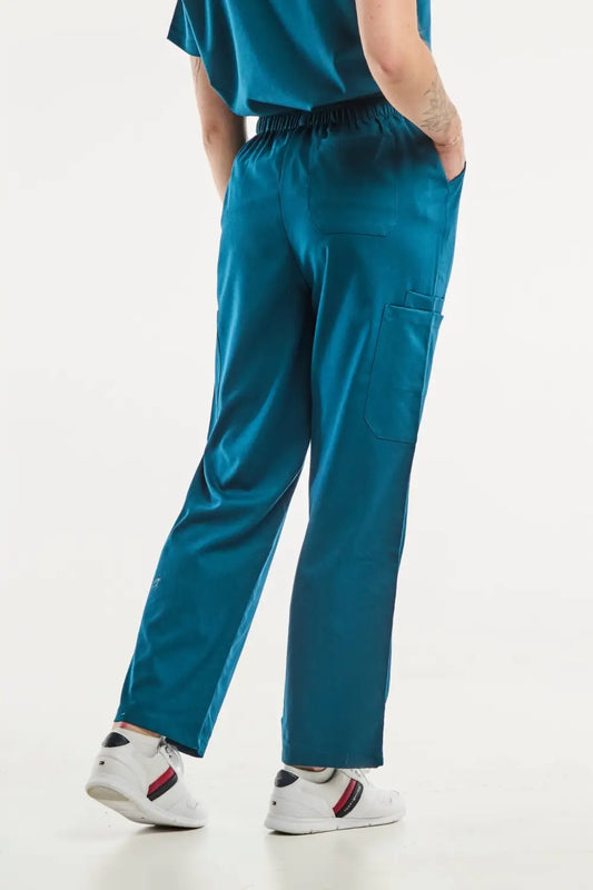 Pantalon médical EMMA vert turquoise pour femmes, idéal pour tenues médicales